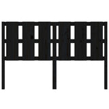 Bed Headboard Black 155.5x4x100 cm Solid Wood Pine 817999