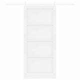 Sliding Door White 93 x 211 cm Solid Pine Wood 3333265