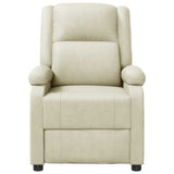 Massage Chair Cream White Faux Leather 340163