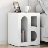 Bedside Table 2 pcs High Gloss White 40 x 35 x 50 cm 891253