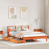 Bookcase Bed without Mattress Wax Brown 120x200 cm Solid Wood Pine 3309814
