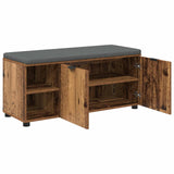 Hall Bench Old Wood 100 x 38 x 46 cm Engineered Wood and Fabric 891518
