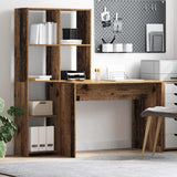 Desk with Shelf Old Wood 138.5 x 55 x 143 cm Engineered Wood 3337255