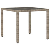 Garden Dining Set 3 pcs Grey and Brown Poly Rattan 3365385