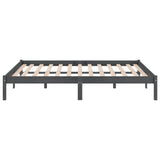 810039 Bed Frame without Mattress Grey Solid Wood 200x200 cm