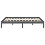 810039 Bed Frame without Mattress Grey Solid Wood 200x200 cm