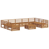 Outdoor Sofa Set 10 pcs Natural Solid Acacia Wood 3374149