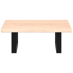 Basin Shelf Wall Mounted Steel and Solid Wood Oak 3302537