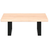 Basin Shelf Wall Mounted Steel and Solid Wood Oak 3302537