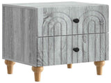 Bedside Cabinet with Drawer 2 pcs Grey Sonoma 43 x 34.5 x 48 cm 894078