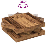 ZNTS Coffee Table 360-Degree Rotatable Old Wood 90x90x34.5 cm 3321358