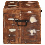 Storage Box with Storage with Door Brown Solid Mango Wood 4104570