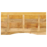 Desk Top with Curve 140x60x2.5 cm Solid Wood Rough Mango 370189