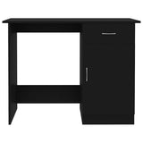 801081 Desk Black 100x50x76 cm Engineered Wood