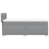 Box Spring Bed with Mattress Light Grey 100x200 cm Fabric 3285806