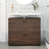 Bathroom Cabinet with Drawer Brown Oak 76.5 x 35 x 64 cm 883301