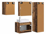 Bathroom Cabinet Set 5 pcs Old Wood 50 x 14.5 x 70 cm 3407325