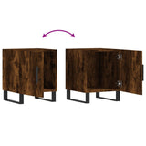 Bedside Cabinets 2 pcs Smoked Oak 40x40x50 cm Engineered Wood 827623
