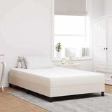 Bed Mattress with Mattress Cream 120 x 190 cm Fabric 42008278