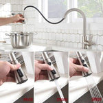 ZNTS 360&deg; Kitchen Sink Mixer Taps Pull Out Spout Spray Single Lever Modern Mono Tap 75041018