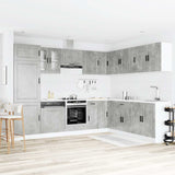14 Piece Kitchen Cabinet Set "Porto" Concrete Grey Engineered Wood 3314995