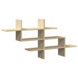 Wall Shelf Sonoma Oak 124.5x18x60.5 cm Engineered Wood 853265