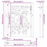 Garden Gate with Lock Black 110 x 130 cm Powder-Coated Steel 42015895