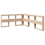 ZNTS Bookcase Bed without Mattress 140x200cm Solid Wood Pine 3324499