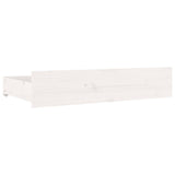 Bed Frame without Mattress with Drawers White King Size 3103565