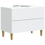 Bedside Cabinet White 62 x 34.5 x 48 cm Engineered Wood 894545
