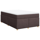 Box Spring Bed with Mattress Dark Brown 120x200 cm Fabric 3285369