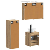 Bathroom Furniture Set 4 pcs Artisan Oak 3407470