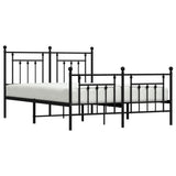 Bed Frame Black Powder-coated steel Double bed size Bed Frame 353555