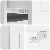 Wall-Mounted Bedside Cabinet High Gloss White 49 x 34.5 x 20 cm 899303