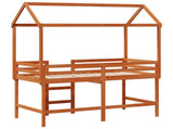 Loft Bed Frame Wax Brown 90 x 190 cm Solid Pine Wood 3422774