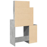 Dressing Table with Cabinet Concrete Grey 80x35x132 cm 848237