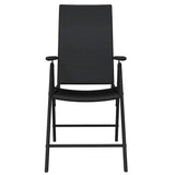 7 Piece Garden Dining Set Black 3099110