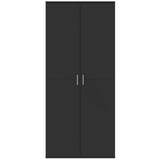 Highboard Black 80x35x180 cm Engineered Wood 3276652