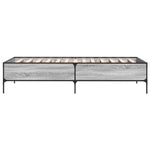 ZNTS Bed Frame Grey Sonoma 75x190 cm Small Single Engineered Wood and Metal 844994