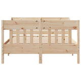 Bed Frame without Mattress 135x190 cm Double Solid Wood Pine 3307020