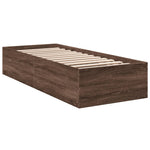 Bed Frame without Mattress Brown Oak 100x200 cm 3281055