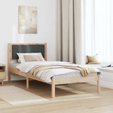Bed Frame with Upholstered Headboard Dark Grey 90 x 190 cm 878295