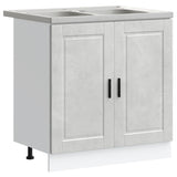 Sink Base Cabinet with Door Porto 2 pcs Grey 80 x 46 x 84.5 cm 3315025