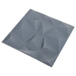 3D Wall Panels 48 pcs 50x50 cm Diamond Grey 12 m² 150920