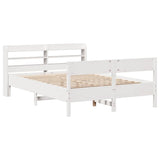 Bed Frame without Mattress White 120x200 cm Solid Wood Pine 3306931