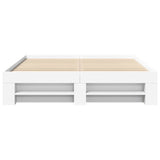 Bed Frame without Mattress White 160x200 cm Engineered Wood 3295457