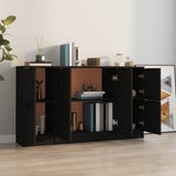 Sideboards 3 pcs Black Engineered Wood 3115845