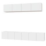 5 Piece TV Cabinet Set White Engineered Wood 3114422