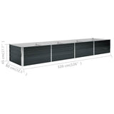 Garden Raised Bed Anthracite 320x80x45 cm Galvanised Steel 45729