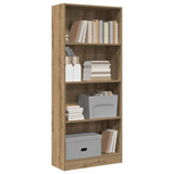 Bookcase Artisian Oak 60x24x143 cm Engineered Wood 857820